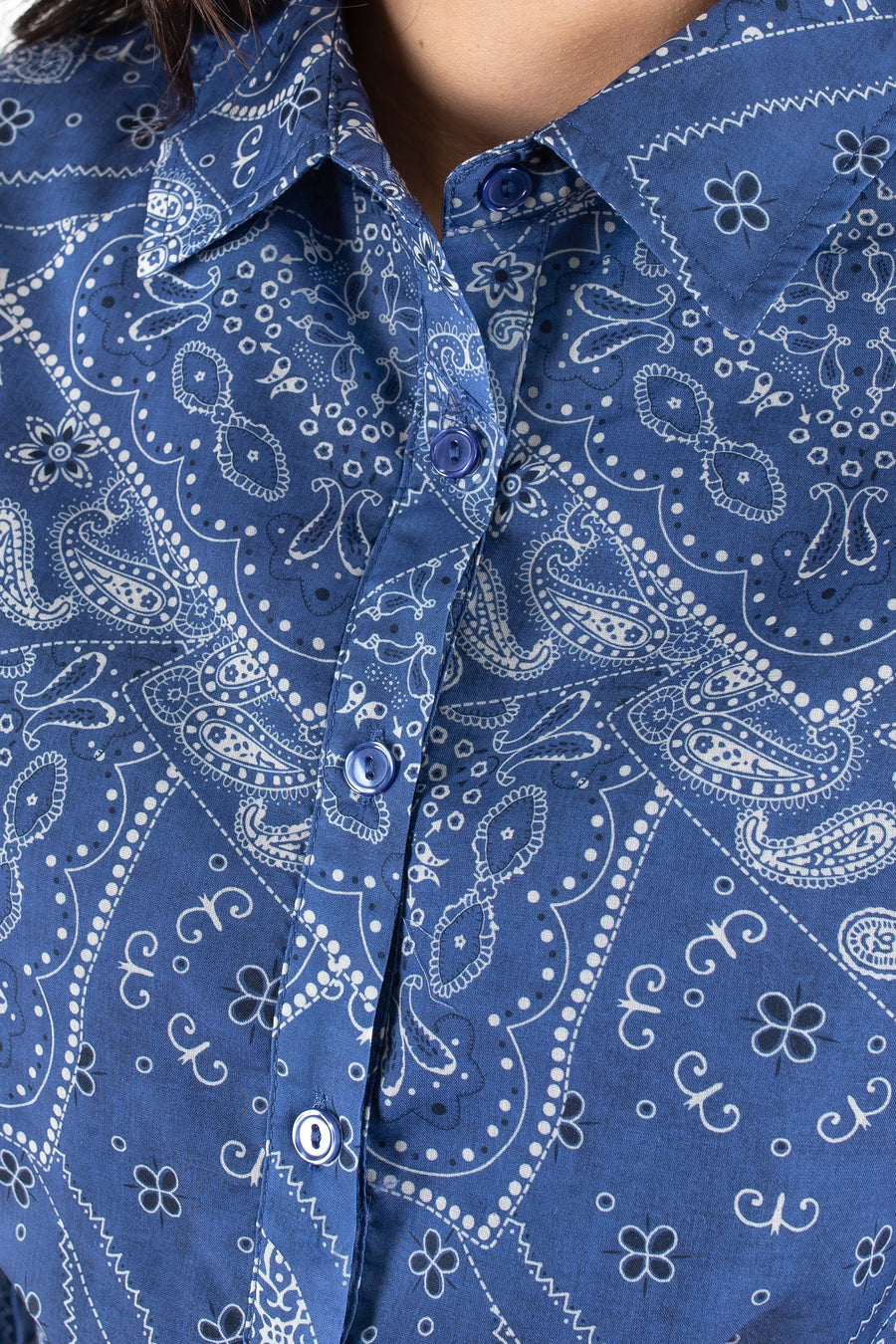 ESTHER DRESS (Blue/Bandana)
