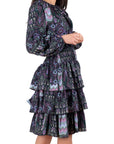 ZENA DRESS (Black/Multicolor) 36" & 39"- FINAL SALE