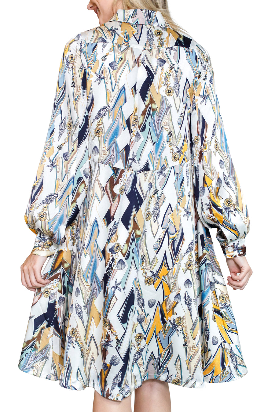 ALINA DRESS (Ivory/Gold) 35"