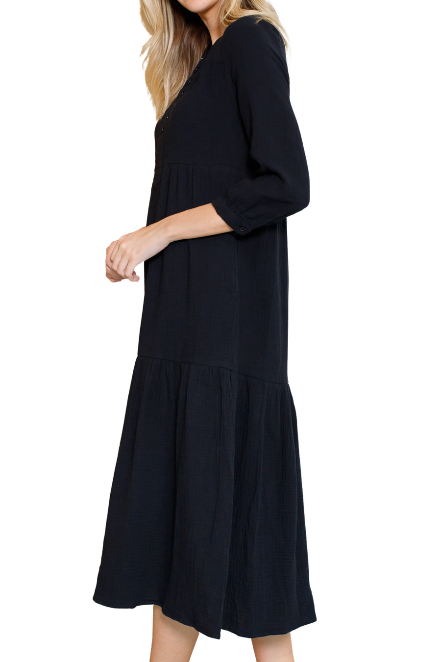 MALI DRESS MIDI LENGTH 47" (Black)